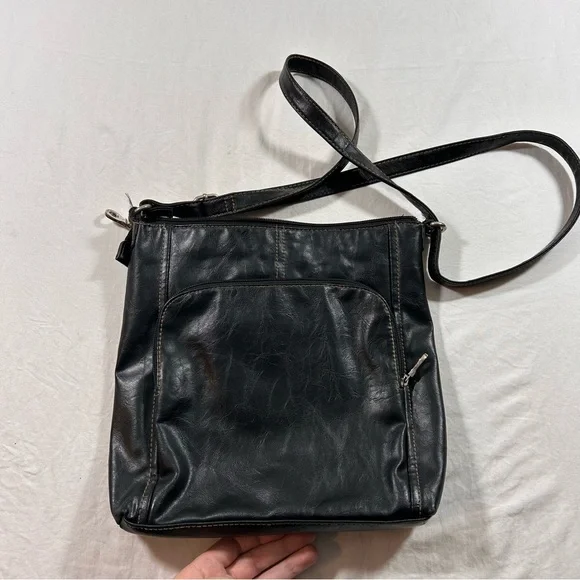 Relic Dark Leather Crossbody Bag - Picture 2 of 10